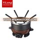 mini personal portable electric cheese chocolate fondue set